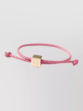 Miu Miu braided bracelet scooby gold tone accent