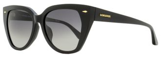 Longines Womens Butterfly Sunglasses LG0016H 01B Black 55mm