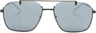 Emporio Armani square-frame sunglasses - men - Metal - 57 - Black