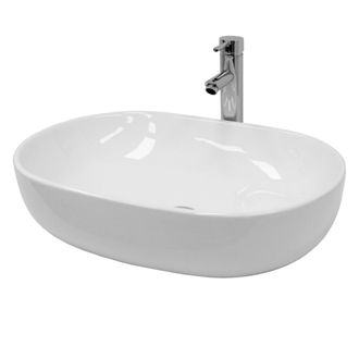 ECD Germany Lavabo de ba&ntilde;o lavadero sobremesa fregadero encimera ceramico