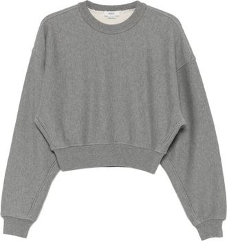 A Gold E Felpa crop - Grigio