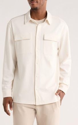 90 Degree by Reflex Reamy Textured Shacket in White Dove at Nordstrom Rack, Size Xx-Large