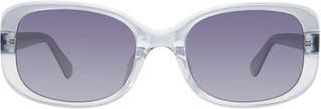 Kate Spade New York dionna 52mm polarized gradient rectangular sunglasses in Blue at Nordstrom Rack