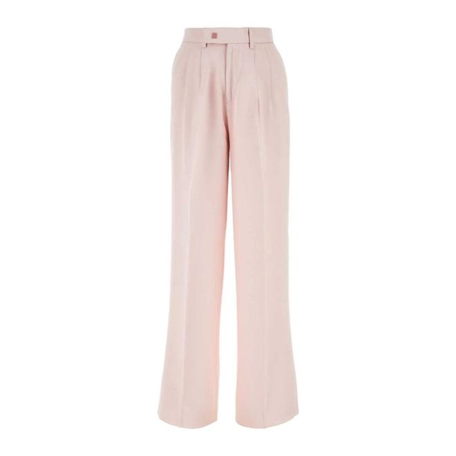 48 VISCOSE DBL PLEATED TROUSER ピンク　AMIRI Amiri Wide-Leg Pink Viscose Pant - female - Amiri - Wide Trousers