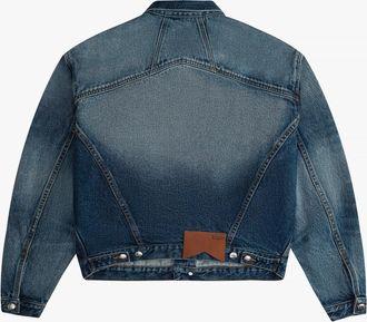 Rhude Womens Light Indigo Denim Oversized Jacket