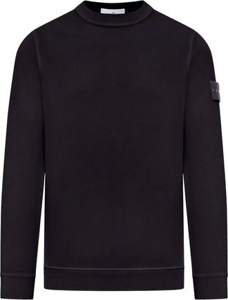 Stone Island Felpa girocollo con logo - Nero