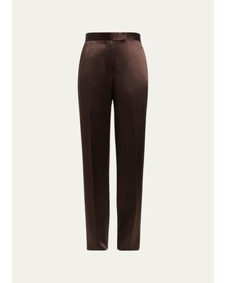 Tom Ford Silk Satin Wide-Leg Pants