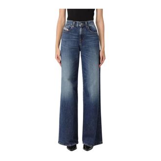 Diesel Wide Jeans, female, Blue, W27, Wide Leg Jeans