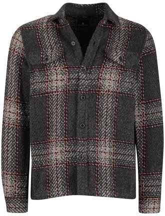 State of Art State of art overshirt grijs geprint wijde fit