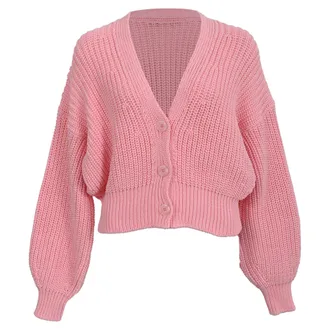 Iro Iro Uberta Oversized Ribbed Cardigan In Pink Polyester