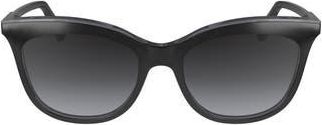 Longchamp 53mm Gradient Cat Eye Sunglasses in Black/grey at Nordstrom Rack