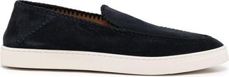 Giorgio Armani Navy Blue Slip On Sneakers