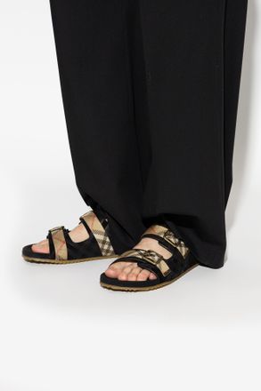 Burberry Flip-flops With Logo, Mens, Black