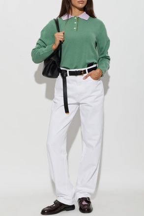 Marni Straight-leg Jeans, Womens, White