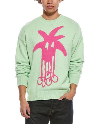 Palm Angels Wool & Cashmere-Blend Crewneck Sweater