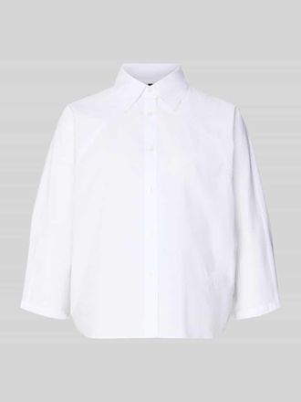 Boss Orange by Hugo Boss BOSS Orange Oversized Hemdbluse aus reiner Baumwolle Modell BELENTA in Weiss, Gr&ouml;&szlig;e 34