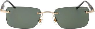 Montblanc Mb 0344S Zonnebril - Heren - Zonnebrillen - Geel - 54 MM - Nylon - Accessoires