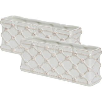Juliska Set of 2 Berry & Thread Petite Rectangular Parterre in Whitewash at Nordstrom