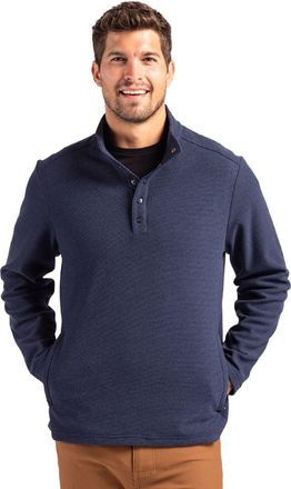 Cutter & Buck Hunts Point Eco Textured Fleece Recycled Mens Snap Pullover