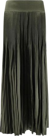 Joseph Rabat Pleated Satin Skirt - female - Joseph - Maxi Skirts - Green - XS - Skirts