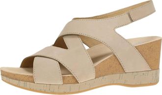Dansko Womens Shyla Sandal In Sand Milled Nubuck