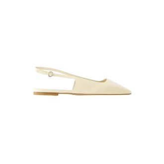 Aeyde Ballerinas, female, Beige, Size: 10 US Leather flats