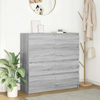 Berkfield Home Sideboard Grey Sonoma 100x35x99 cm Engineered Wood | Size: 100 x 35 x 99 cm