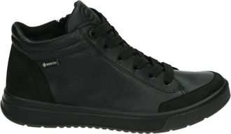 Ara Sportieve Zwarte Leren Sneakers - Dames - Sneakers - Zwart - 38 1/2 EU - Leer - Schoenen
