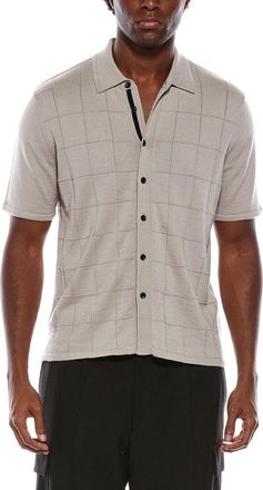 Rag & Bone Rag & Bone Dalton Wool-Blend Window Pane Shirt