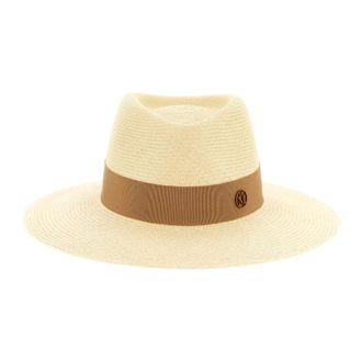 Maison Michel Charles Straw Hat - female - Maison Michel - Accessories - Beige - M - Accessories