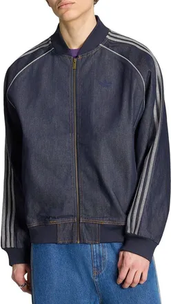 adidas SST Denim Track Jacket in Indigo Denim at Nordstrom, Size Xx-Large