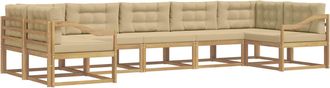 vidaXL Conjunto De Sof&aacute;s De Exterior 7 Uds. Y Beige Vidaxl