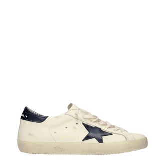 Golden Goose Superstar Hombres Deportivas Piel Beige/Azul Noche