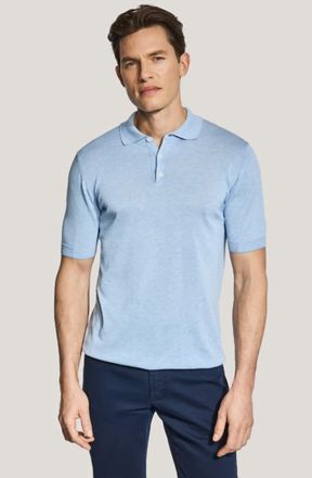 Jack Victor Mens Tupper Short Sleeve Polo Top In Light Blue