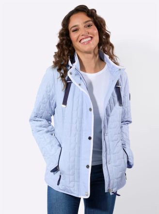 Casual Looks Steppjacke CASUAL LOOKS, Damen, Gr. 18, hellblau, 100% Polyester, Wattierung:100% Polyester, unifarben, Jacken Steppjacke