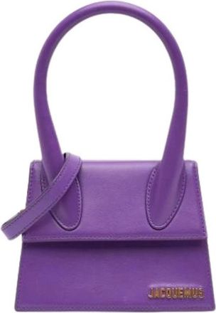 Jacquemus Pre-owned Le Chiquito - Dames - Vintage Mini Tas - Paars - ONE Size - Leer - Vintage