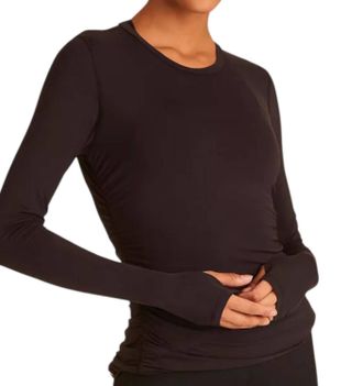 Alala Cinch Long Sleeve Top In Black