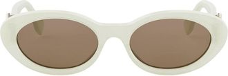 Fendi Fendi Fe40140u Ff Diamonds 41e Bianco Sunglasses