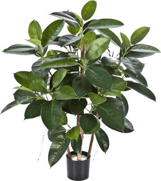 Baq Lebensechte Kunstpflanze Ficus Elastica, ø 70/ Höhe 90 cm