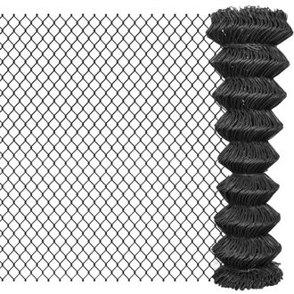 Berkfield Home Chain Link Fence Steel 25x1.5 m Grey