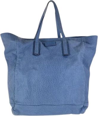 Gucci Pre-owned Tote Bags, male, Blue, Size: ONE SIZE Pre-owned Leather 2way Tote Bag