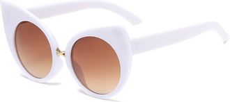 Generic Women Commuter Outdoor Sunglasses Vacation Driving Decorative Sun Glasses(White)
