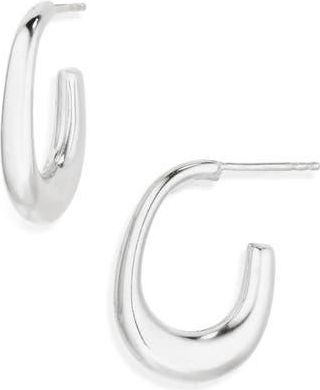 Argento Vivo Tapered Oblong Hoop Earrings in Silver at Nordstrom Rack