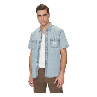 Guess Denim Shirts, male, Blue, Size: XL Denim Shirt