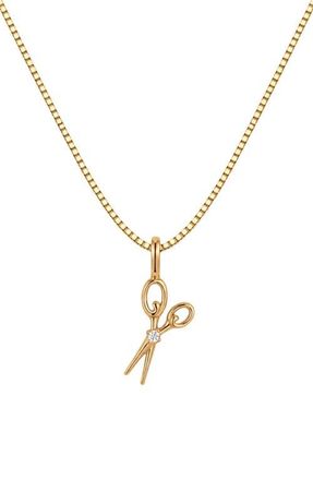 Made by Mary Scissors Box Chain Necklace in Gold Vermeil at Nordstrom