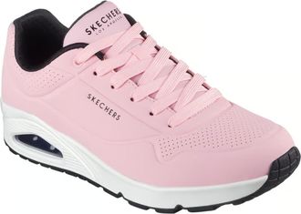 Skechers Mens Sport Casual UNO Stand On Air Trainers Men 52458 Car Pink, Car Pink White, 13 UK