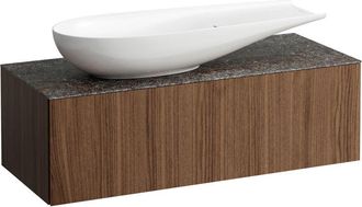 Laufen Il Bagno Alessi Cajonera, Encimera De Piedra Marrone - Laufen