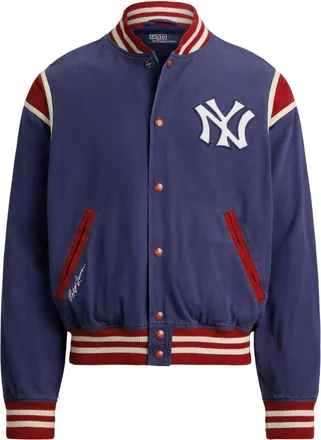 Polo Ralph Lauren Mens Baseball Jacket Navy Cotton