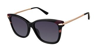 ANN TAYLOR ATP926 Polarized C01 Womens Sunglasses Black Size 52