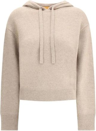 Guest In Residence Truien & Vesten, Dames, Beige, L, Kasjmier, Kasjmier Hoodie met Koord